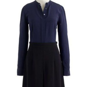 J. Crew Collection Navy Blue Silk Ensemble Dress
